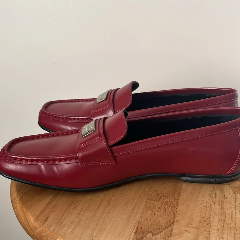Coach Red Leather Loafers - Picture 8 of 16